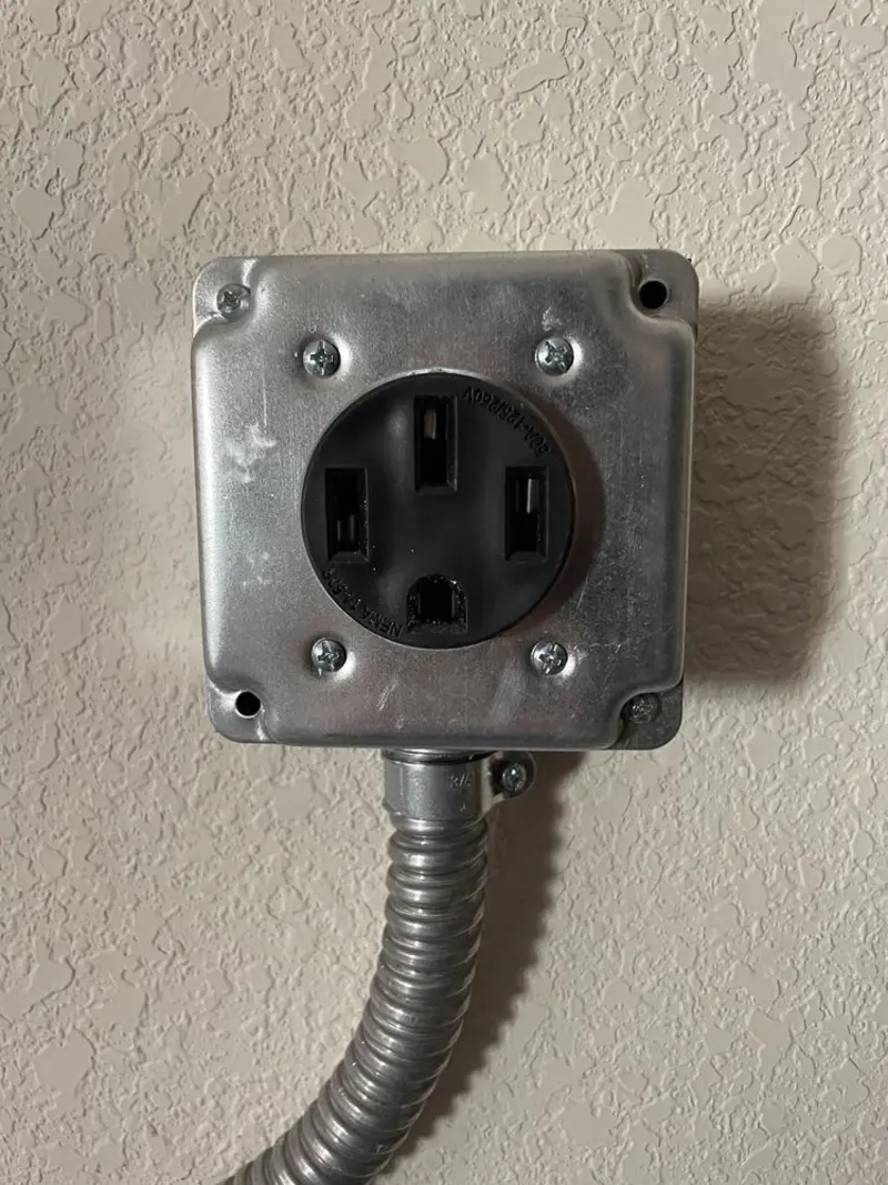 NEMA 14-50 outlet installed for Smart Home Electrical in Valley